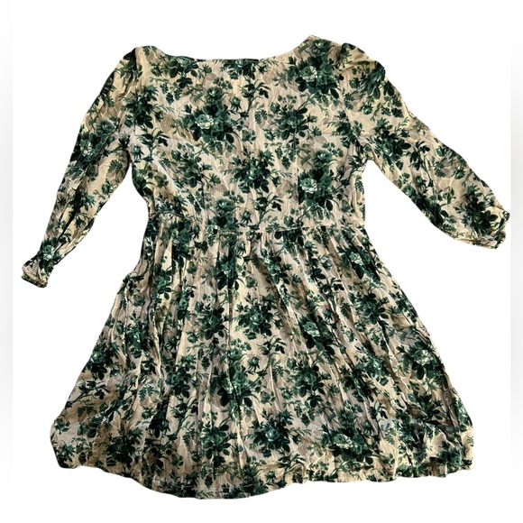 Ralph Lauren Denim and Supply Green Floral Babydoll Dress | Small - Picture 3 of 7